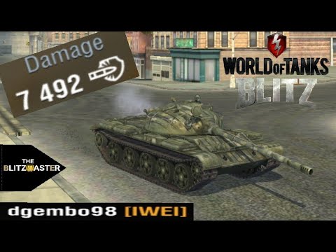 T-62A  :  7492 damage 4 kills  -WoT Blitz-