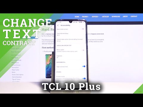 How to Manage Display Settings on TCL 10 Plus – High Contrast Text Option