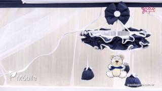 Quarto para Bebê sem Cama Babá Teddy Marinho | Ref: 50226