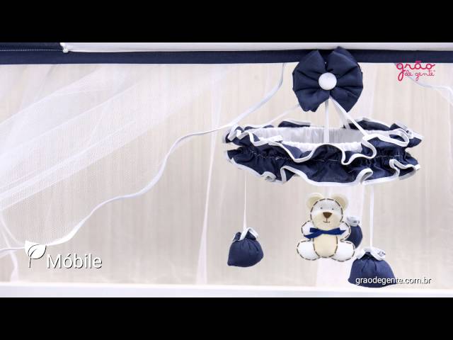 Quarto para Bebê sem Cama Babá Teddy Marinho | Ref: 50226