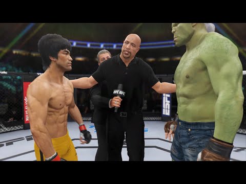 UFC 4 - Bruce Lee vs. Old Hulk - Dragon Fights - Rematch 👊🔥🐲