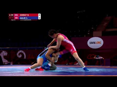 GOLD WW - 65 kg: B. ZORIGT (MGL) v. S. MALIK (IND)