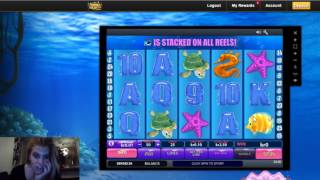 Drunk Maja losing entire bankroll in one spin on Great Blue