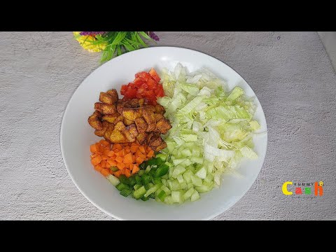 Ripe Plantain Salad Recipe with no dressing - Salad recipe