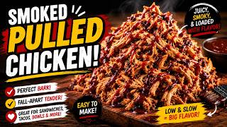 My Secret for the Juiciest Smoked Pulled Chicken!