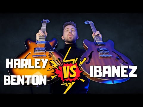 CHEAP Gibson ES-335 Alternatives - Ibanez AS-53 vs Harley Benton HB-35 (REVIEW, DEMO)
