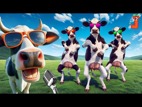 FUNNY COW DANCE 4│Cow Song & Cow Videos 2024 | Cow dance mix | funny dancing cow | moo song official