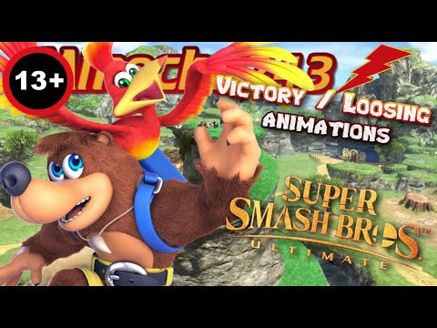 Banjo & Kazooie - Victory and Loosing animations | Super Smash Bros. Ultimate