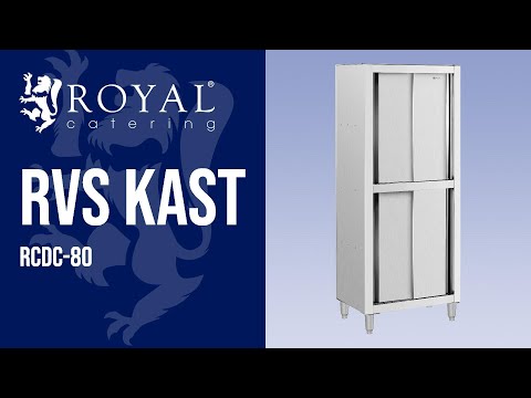 Video - RVS kast - 800 x 500 x 1800 mm - Royal Catering