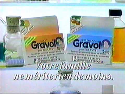 Pub Gravol adulte/Gravol enfant 1994
