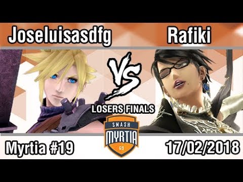 [Smash Myrtia #19] Joseluisasdfg (Cloud) VS Rafiki (Bayonetta) [Losers Final]