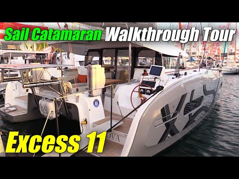 2022 Excess 11 Sail Catamaran - Walk Through Tour - 2022 Miami Boat Show