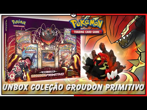 5º Pokémon TCG Unbox: Coleção Groudon Primitivo com Boneco Quente