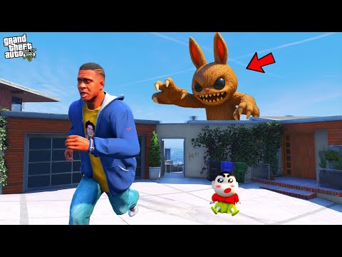 Shinchan and Franklin Try to Escape From Evil LABUBU In GTA 5 | Paradox FTW