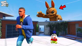Shinchan and Franklin Try to Escape From Evil LABUBU In GTA 5 | Paradox FTW