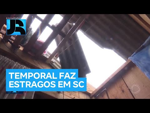 Cinco cidades registram estragos no oeste de Santa Catarina após temporal