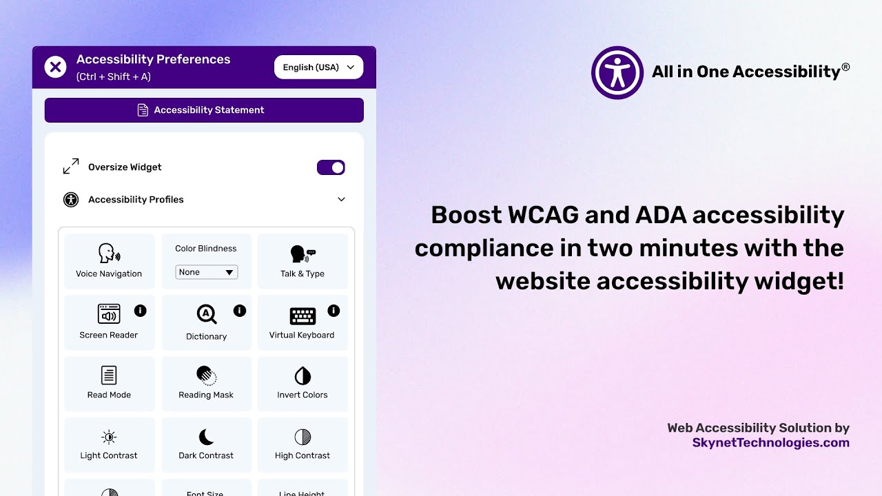 All in One Accessibility Demo
