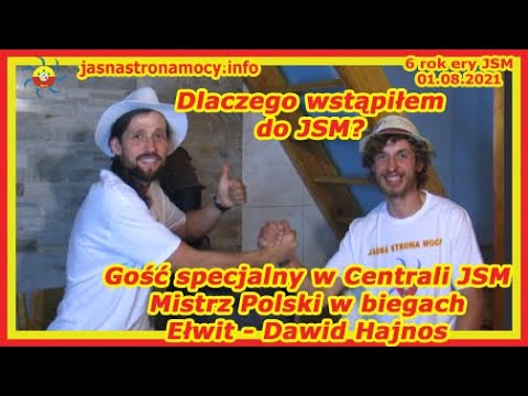 Gość specjalny w Centrali JSM Mistrz Polski w biegach Ełwit Dawid Hajnos Dlaczego wstąpiłem do JSM?