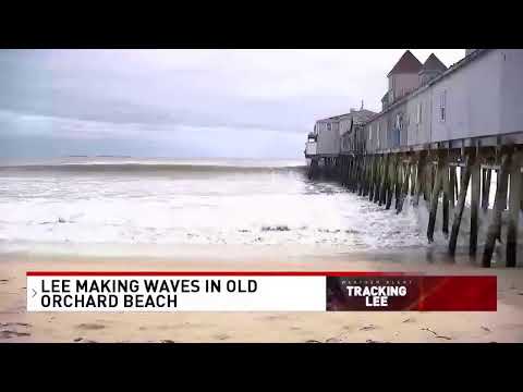Hurricane Lee headed out of Maine