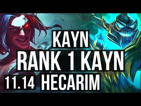 KAYN vs HECARIM (JUNGLE) | Rank 1 Kayn, 8/2/8, Rank 23 | TR Challenger | v11.14
