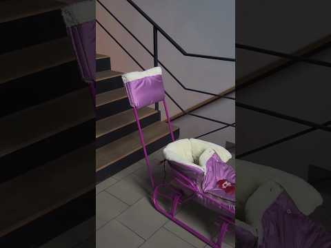 Санки Экспресс Vitan с конвертом и муфтой до 100 кг (сталь, фуксия) - фото 1 - id-p1423580830