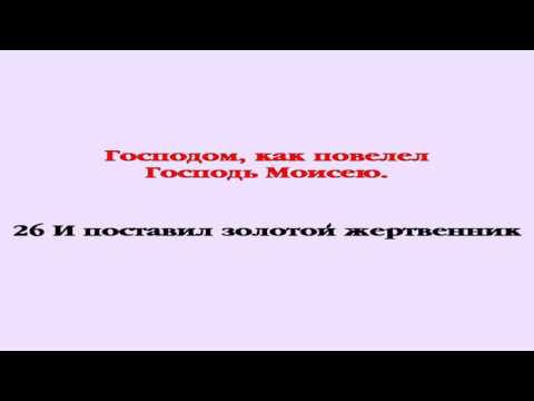Видеобиблия. Исход. Глава 40