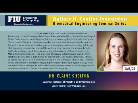 FIU Wallace H. Coulter Foundation Seminar Series: March 5, 2021 | Dr. Elaine Shelton
