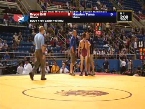 Cadet Freestyle 119 pounds - Bryce Brill vs. Hayden Tuma