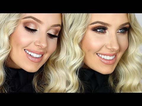 FULL GLAM Cream Contour Highlight Sultry Eyes Glossy Lips | Lauren Curtis