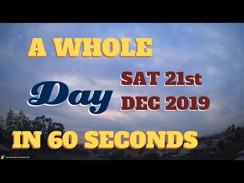 4K Time-Lapse video || Saturday December 21st, 2019 || 24 hours in 60 seconds || Best Video