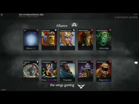 Alliance vs Wings Game 2 - Dota 2 The International 2016 - Group Stage