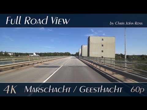 Marschacht, Geesthacht, Germany: Bundesstraße (B404) - 4K (UHD/2160p/60p) Autofahrt - Car Ride Video