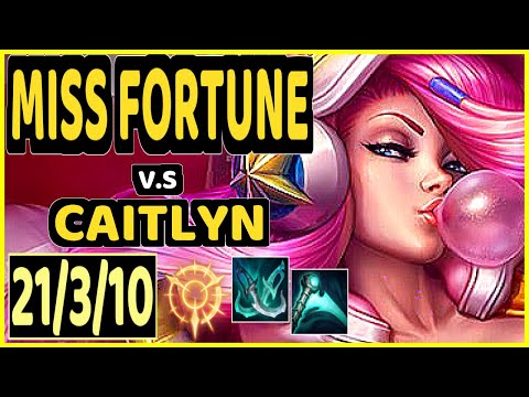 HOLYPHOENIX (MISS FORTUNE) vs CAITLYN - 21/3/10 KDA BOTTOM ADC GAMEPLAY - EUW Ranked GRANDMASTER