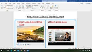 How to Insert Video to Word Document