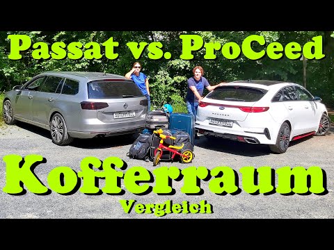KIA ProCeed GT vs. VW Passat B8 Variant - Trunk - Comparison Test Vacation Luggage Experience Eve...