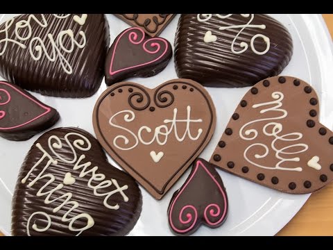 Personalized Chocolate Hearts for Valentine's Day