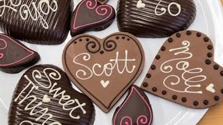 Personalized Chocolate Hearts for Valentine's Day
