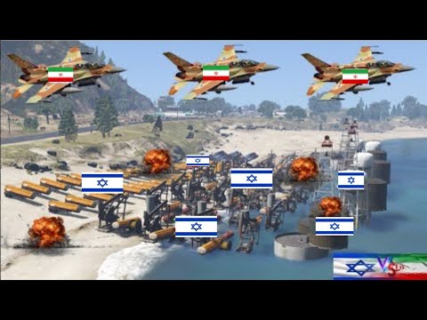 Israeli Largest Oil Productive Area Badly Destroyed by Iranian Fighter jets | Iran War | GTA-5