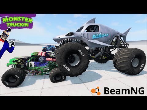 Monster Jam INSANE Racing, Freestyle and High Speed Jumps #24 | BeamNG Drive