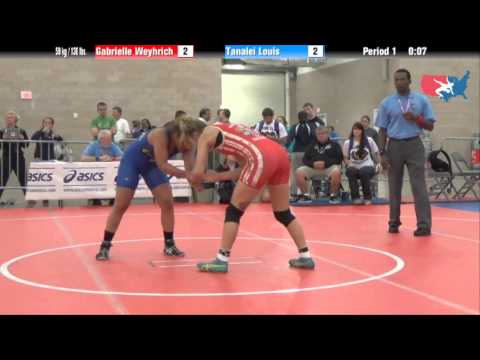 FILA Junior 59 kg / 130 lbs. - Gabrielle Weyhrich vs. Tanalei Louis