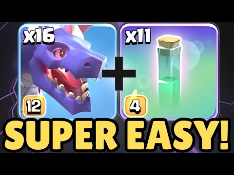 UNSTOPPABLE MASS DRAGONS with RC INVIS CHARGE! | Clash of Clans