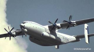 preview picture of video 'Russia Air Force Antonov AN-22 Antei flyby at Moscow Zhukovsky (HD)'