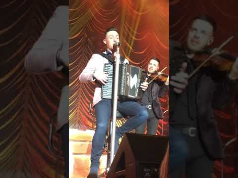 Nathan Carter and his band singing a medley of Irish songs at The Apex, Bury St Edmunds.