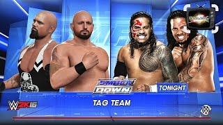 Karl Anderson and Luke Gallows Vs The Usos Smackdown May 12 2016 WWE 2k16 720p