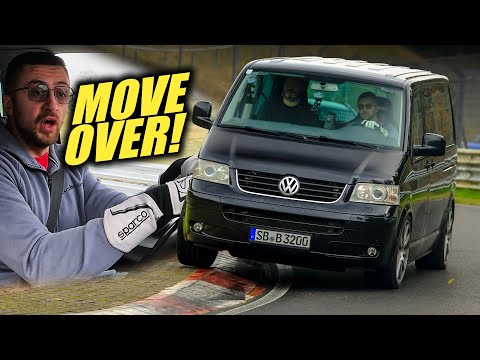UPSETTING SUPERCARS in VW T5 V6 R32! // Nürburgring