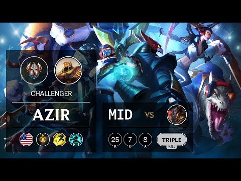 Azir Mid vs Twisted Fate - NA Challenger Patch 9.16