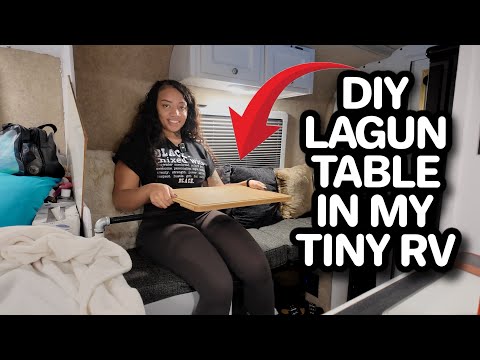 Tiny RV living |  I Built My Own DIY Lagun Table for My RV! 🤯🔥