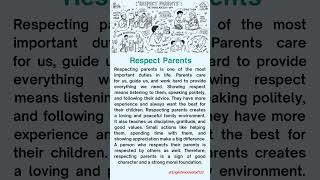 Respect Parents — The Greatest Duty and True Value of Life #speakconfidentenglish #english