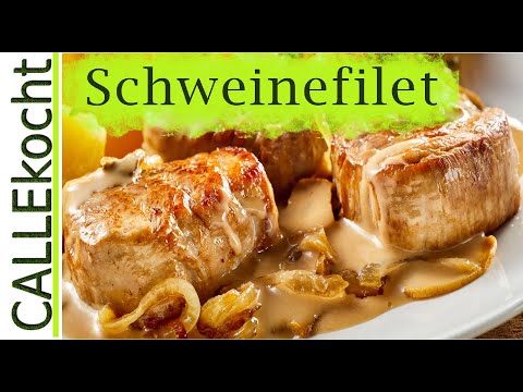 Die schnelle Pfanne: Schweinefilet in Pfeffer-Champignonrahm - Rezept