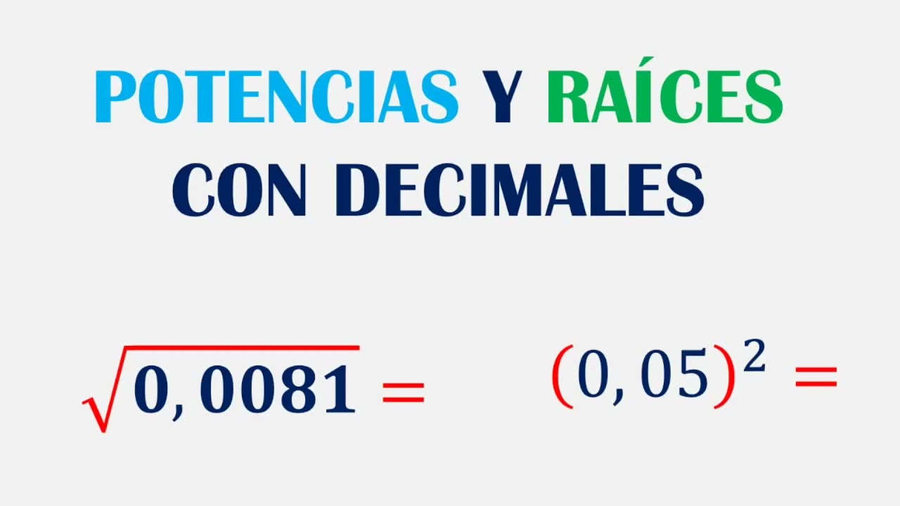 Powers and Roots of Decimal Numbers. Easy Method. Examples.